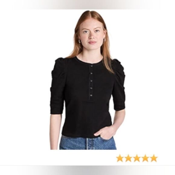 NWT Rebecca Minkoff Janine S/S Henley - Picture 7 of 9